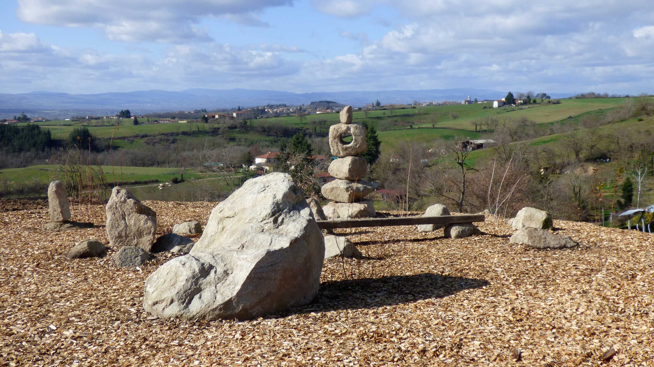 Création d'un jardin Feng Shui avec pose de pierres